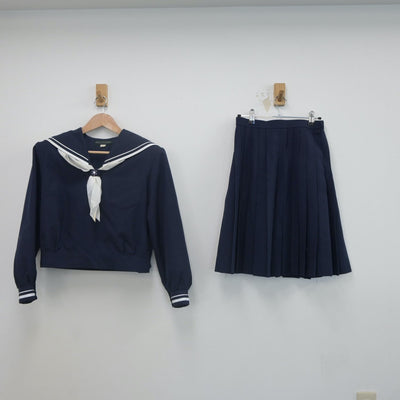 【中古】石川県 遊学館高等学校 女子制服 4点（セーラー服・スカート）sf022361