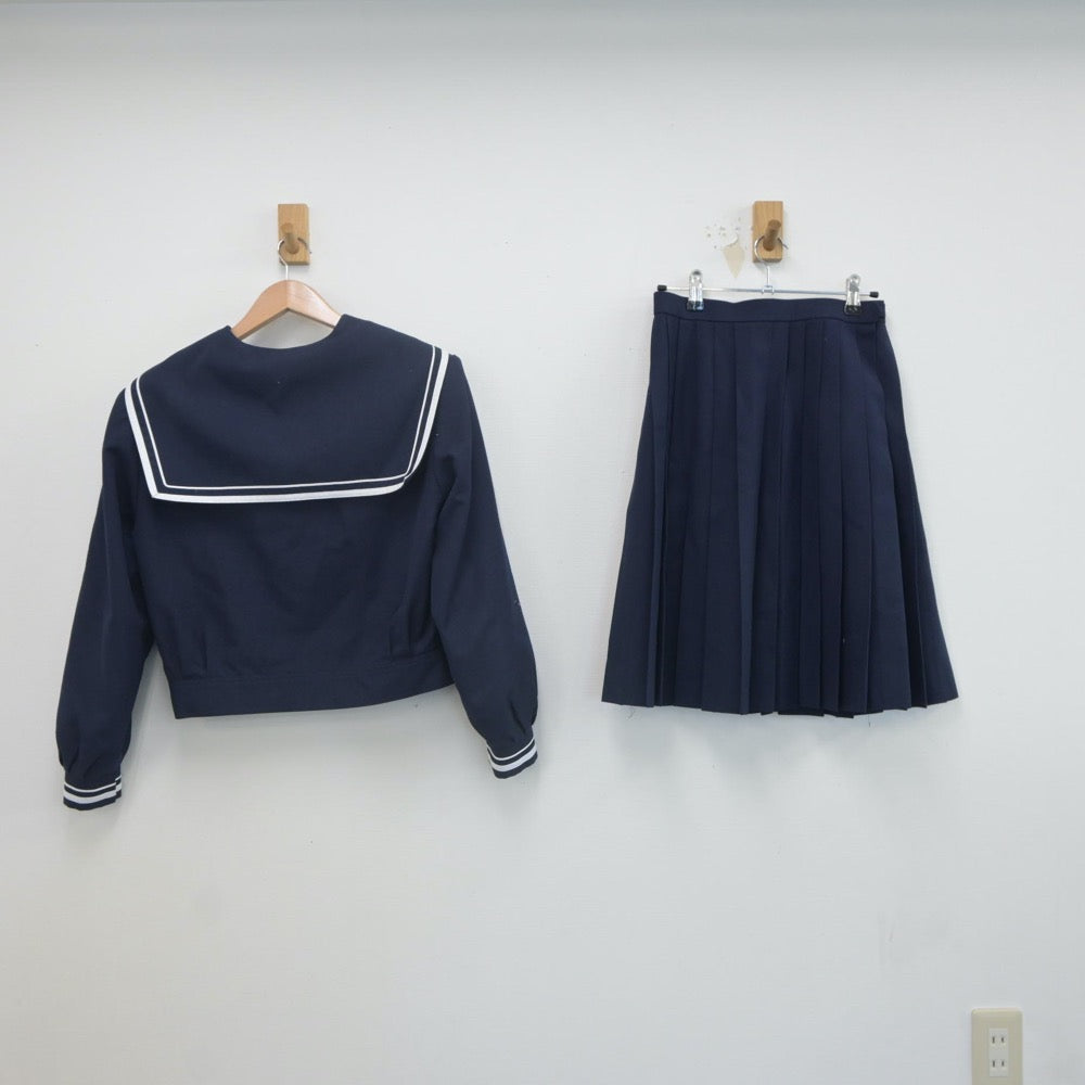 【中古】石川県 遊学館高等学校 女子制服 4点（セーラー服・スカート）sf022361