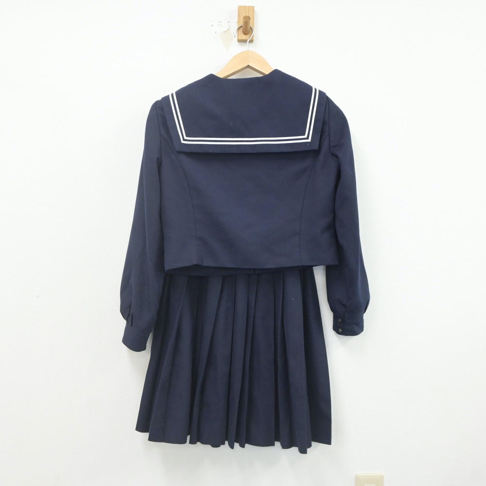 【中古】愛知県 岡崎聾学校 女子制服 2点（セーラー服・スカート）sf022385