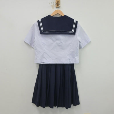 【中古】愛知県 岡崎聾学校 女子制服 2点（セーラー服・スカート）sf022386