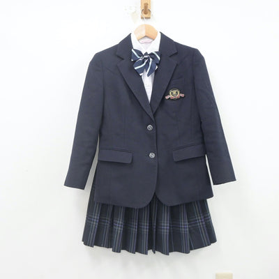 【中古】神奈川県 幸高等学校 女子制服 4点（ブレザー・シャツ・スカート）sf022388