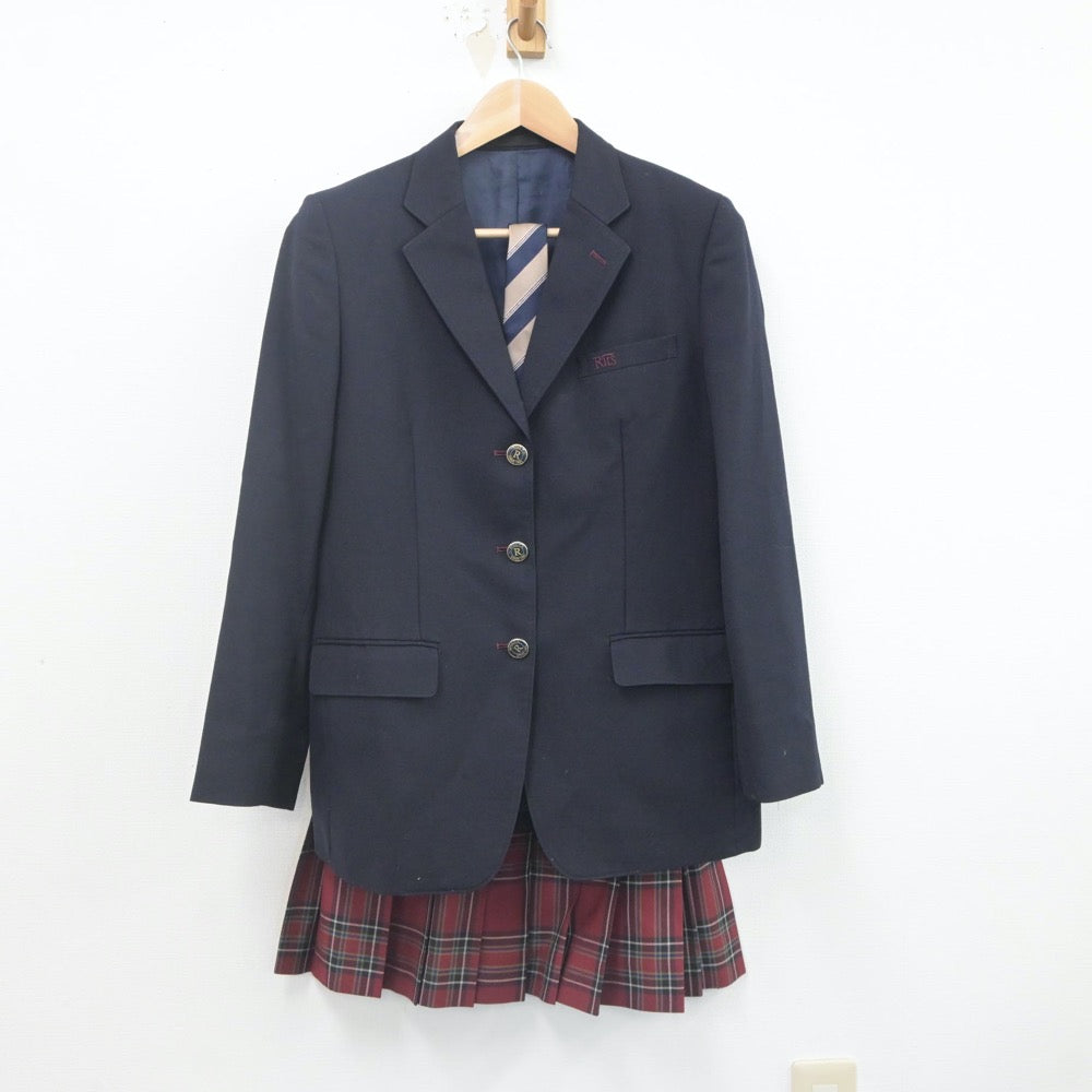 【中古】京都府 立命館中学校 女子制服 3点（ブレザー・スカート）sf022390