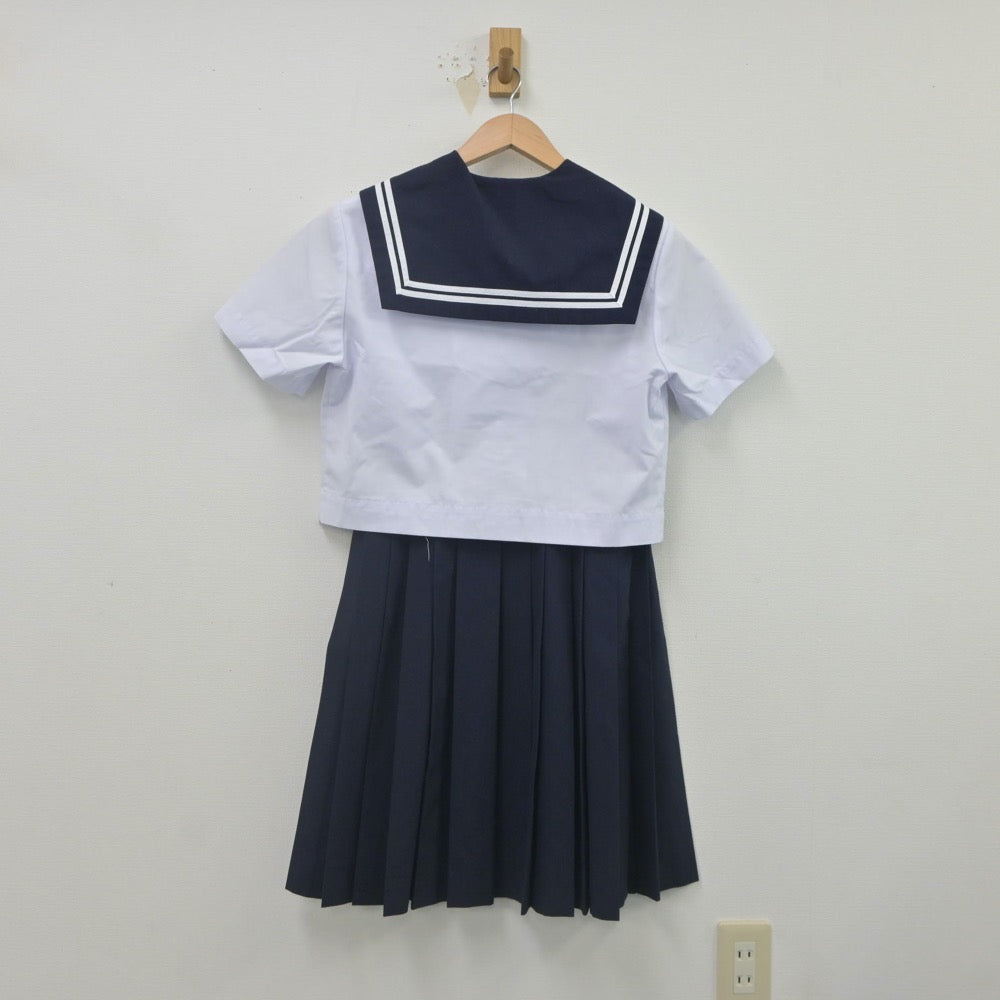 【中古】愛知県 沢上中学校 女子制服 2点（セーラー服・スカート）sf022404