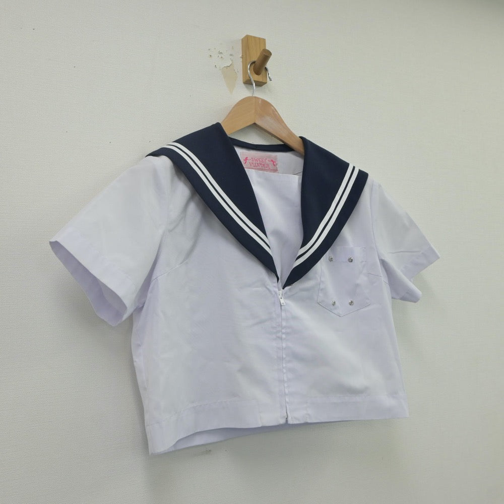 【中古】愛知県 沢上中学校 女子制服 2点（セーラー服）sf022405