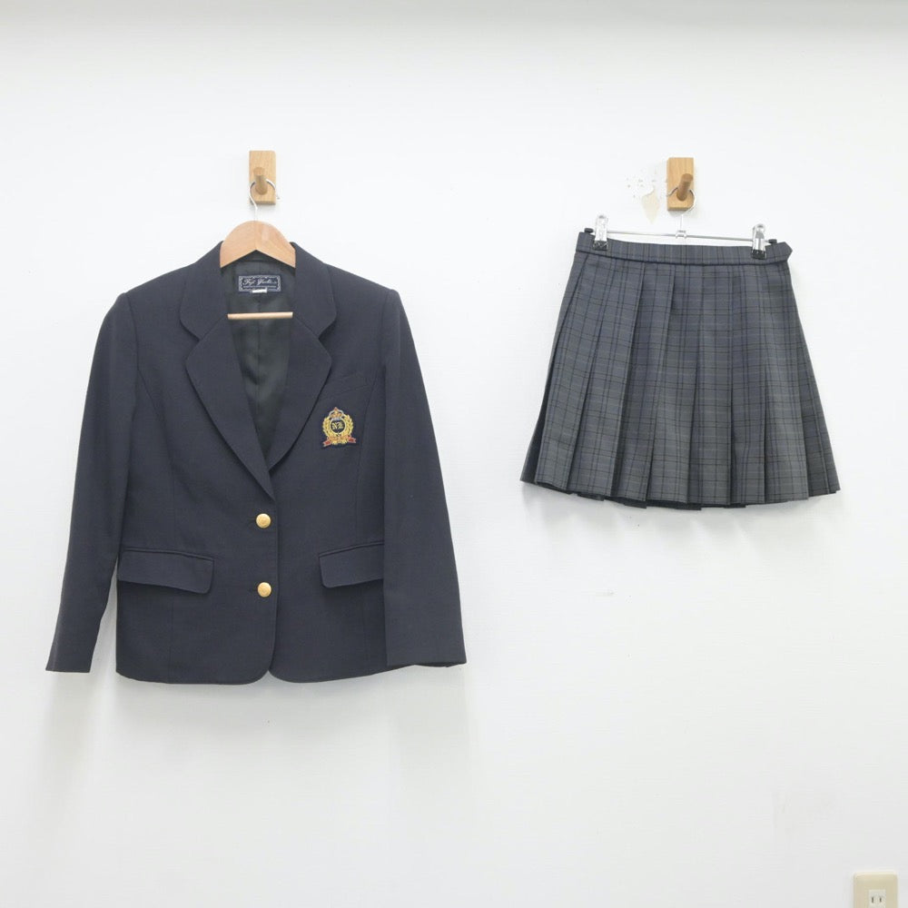 【中古】新潟県 新潟向陽高等学校 女子制服 2点（ブレザー・スカート）sf022407