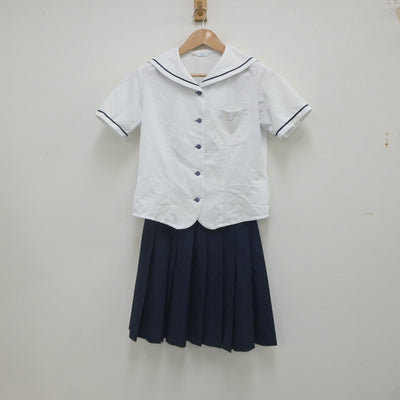 【中古】山形県 東北文教大学山形城北高等学校 女子制服 3点（セーラー服・スカート）sf022418