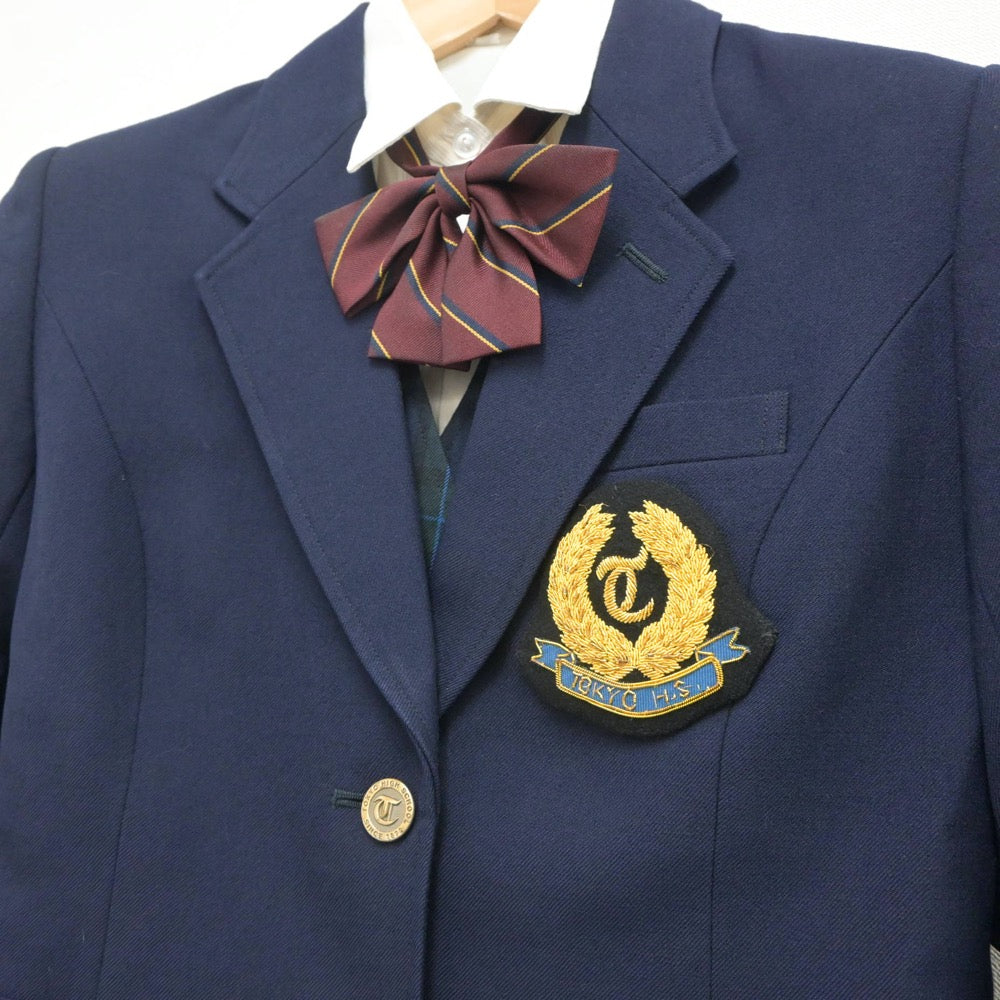 【中古】東京都 東京高等学校 女子制服 4点（ブレザー・シャツ・ベスト・スカート）sf022421