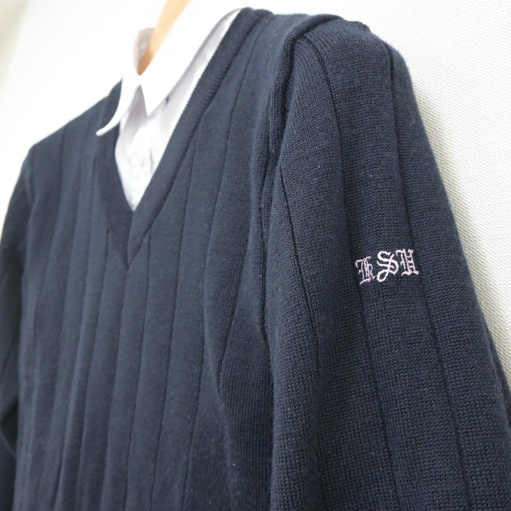 【中古】神奈川県 川崎市立幸高等学校 女子制服 3点（シャツ・ニット）sf022429