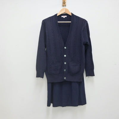 【中古】広島県 広島県立高陽高等学校 女子制服 2点（ニット・スカート）sf022433