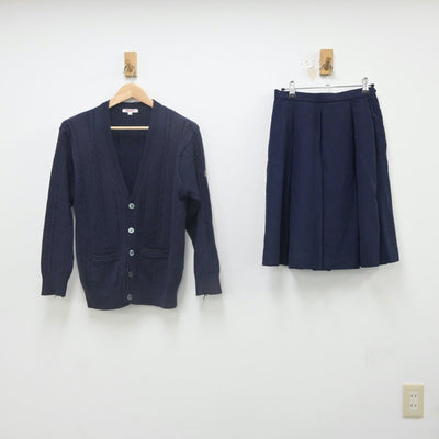 【中古】広島県 広島県立高陽高等学校 女子制服 2点（ニット・スカート）sf022433