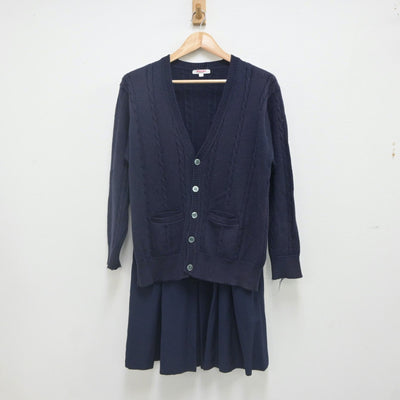 【中古】広島県 広島県立高陽高等学校 女子制服 2点（ニット・スカート）sf022434