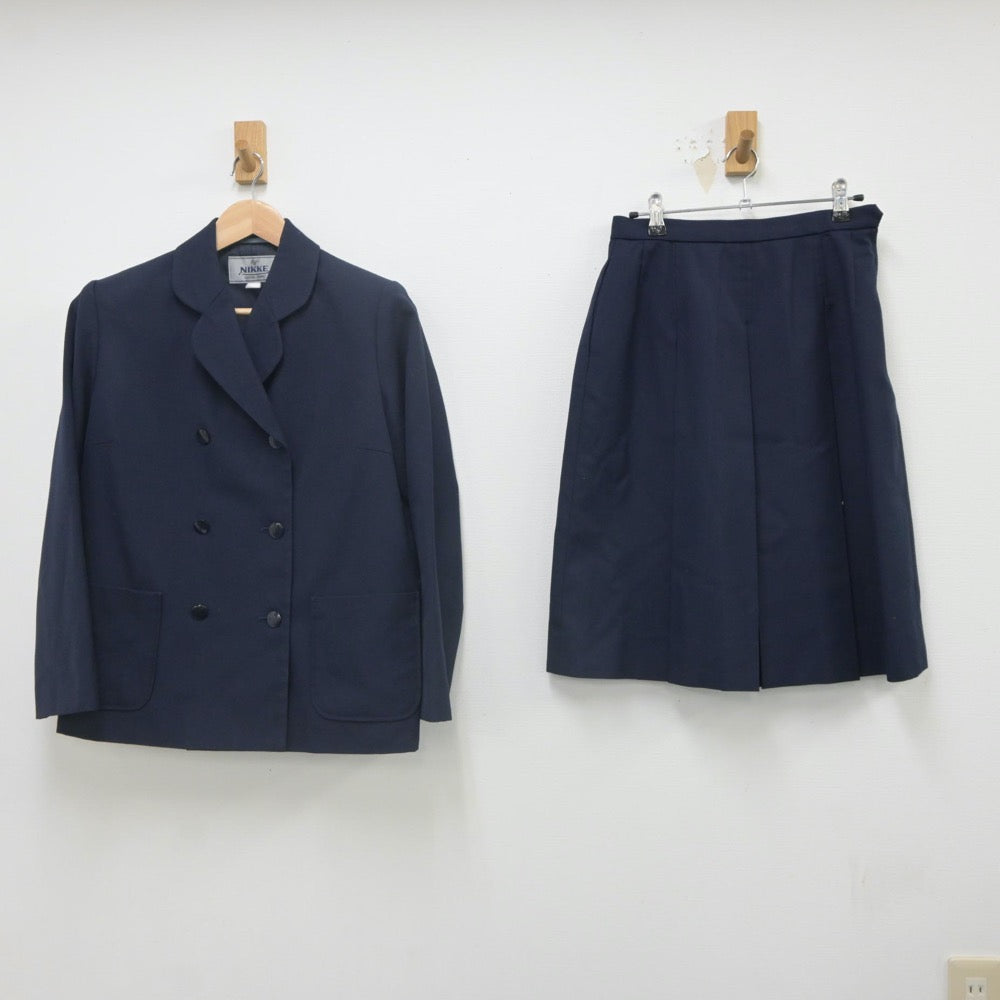 【中古】広島県 広島市立伴中学校 女子制服 2点（ブレザー・スカート）sf022437