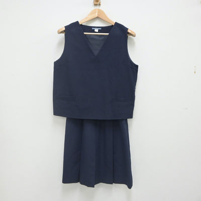 【中古】広島県 広島市立伴中学校 女子制服 2点（ベスト・スカート）sf022438