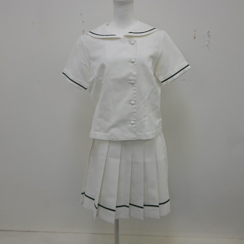 【中古】三重県 セントヨゼフ女子学園中学校 女子制服 2点（セーラー服・スカート）sf022449