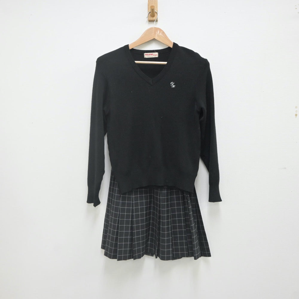 【中古】栃木県 栃木県立小山城南高等学校 女子制服 2点（ニット・スカート）sf022454