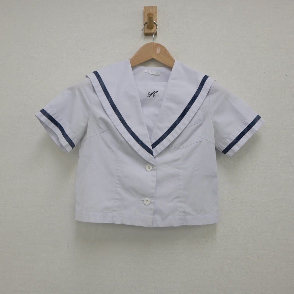 【中古】福岡県 北九州市立花尾中学校 女子制服 2点（セーラー服）sf022461