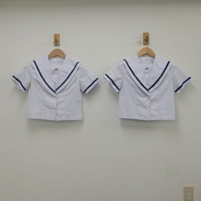 【中古】福岡県 北九州市立花尾中学校 女子制服 2点（セーラー服）sf022461