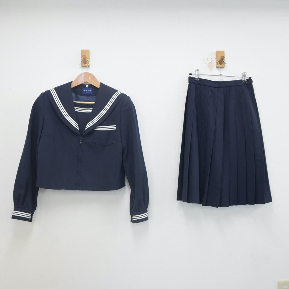 【中古】岐阜県 大野中学校 女子制服 2点（セーラー服・スカート）sf022487