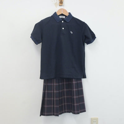 【中古】東京都 立川国際中等教育学校 女子制服 2点（シャツ・スカート）sf022502