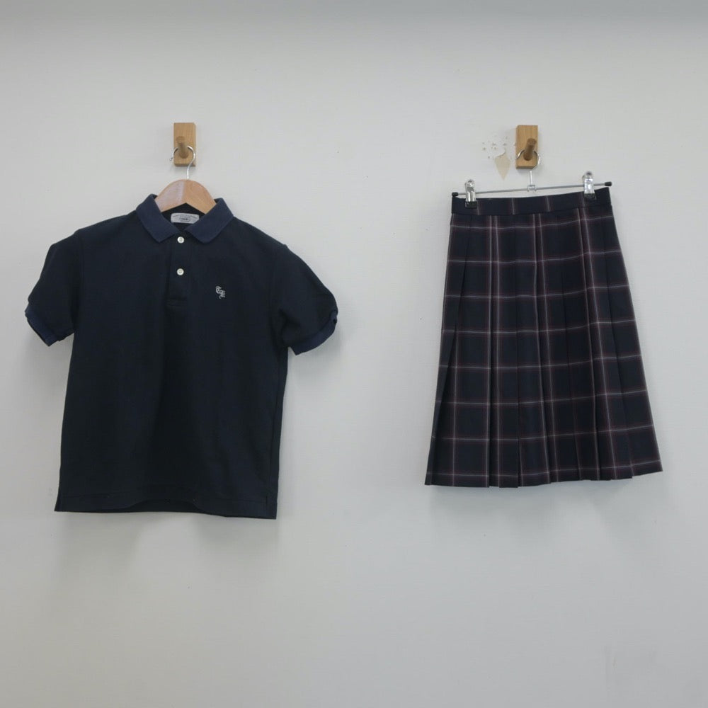 【中古】東京都 立川国際中等教育学校 女子制服 2点（シャツ・スカート）sf022502