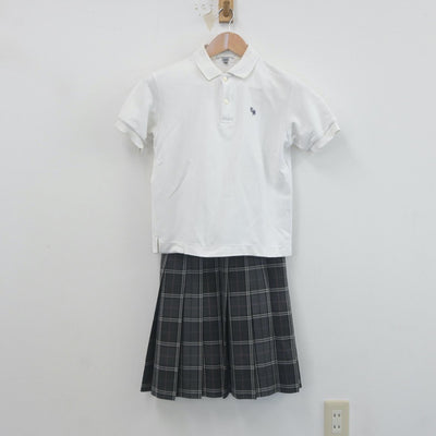 【中古】東京都 立川国際中等教育学校 女子制服 3点（シャツ・ニットベスト・スカート）sf022504