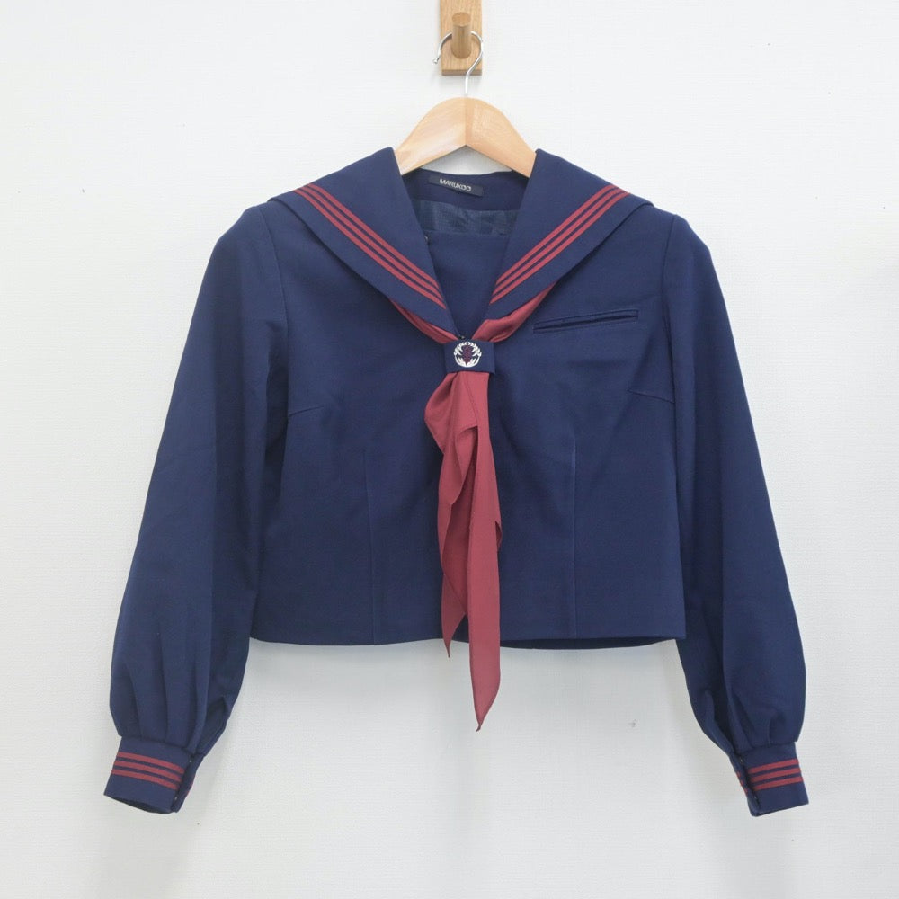 【中古】埼玉県 大谷中学校 女子制服 3点（セーラー服・ジャンパースカート）sf022510