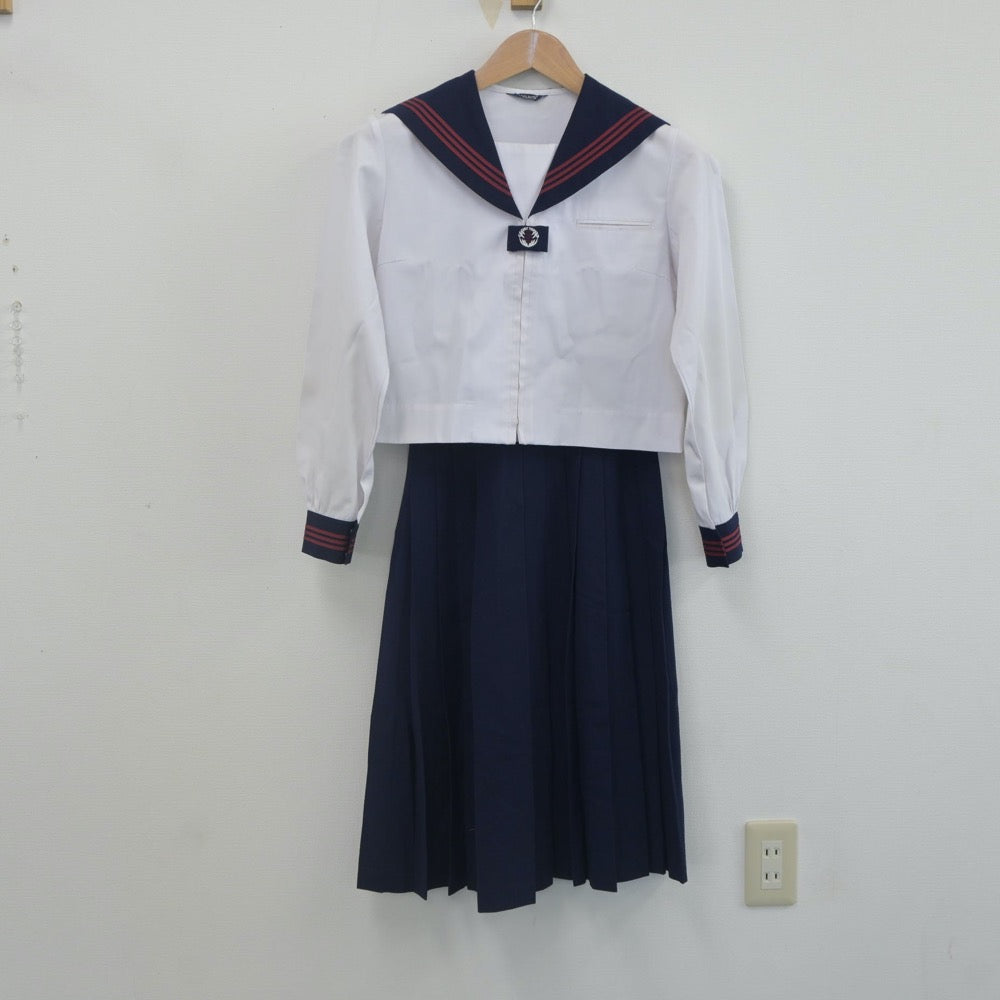 【中古】埼玉県 大谷中学校 女子制服 4点（セーラー服・スカート）sf022511