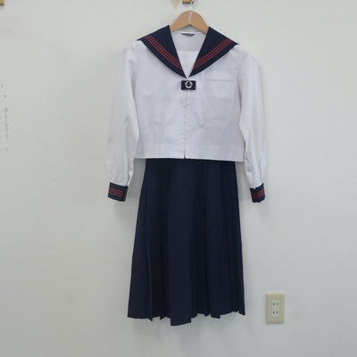 【中古】埼玉県 大谷中学校 女子制服 4点（セーラー服・スカート）sf022511