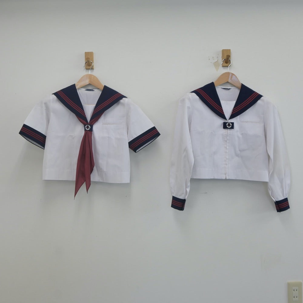 【中古】埼玉県 大谷中学校 女子制服 4点（セーラー服・スカート）sf022511