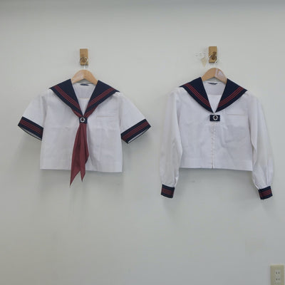 【中古】埼玉県 大谷中学校 女子制服 4点（セーラー服・スカート）sf022511