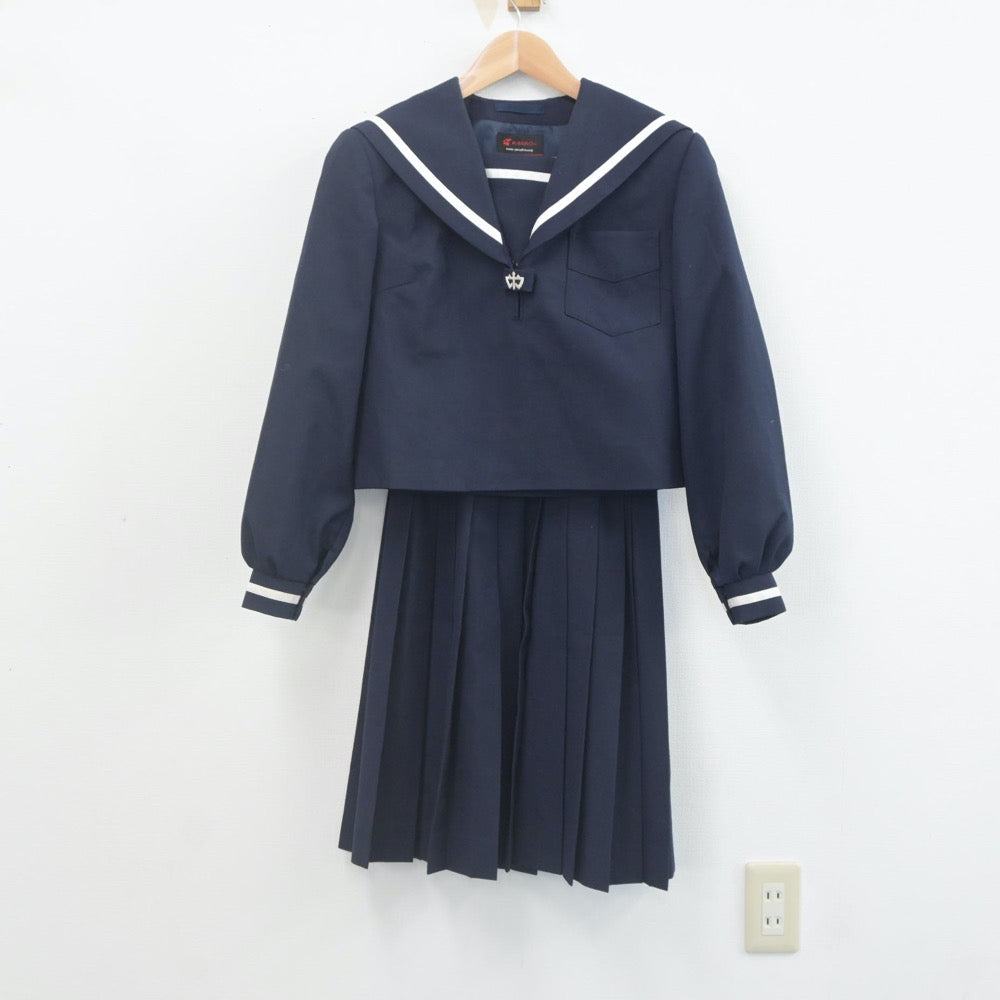 【中古】鳥取県 尚徳中学校 女子制服 2点（セーラー服・スカート）sf022514