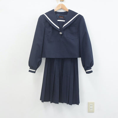 【中古】鳥取県 尚徳中学校 女子制服 2点（セーラー服・スカート）sf022514