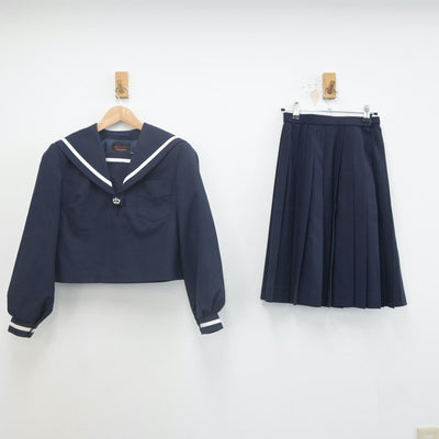 【中古】鳥取県 尚徳中学校 女子制服 2点（セーラー服・スカート）sf022514