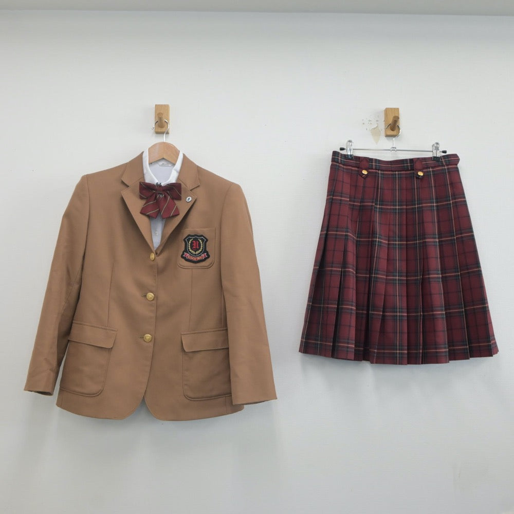 【中古】山口県 中村女子高等学校 女子制服 5点（ブレザー・シャツ・スカート）sf022520