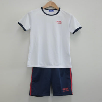 【中古】大阪府 堺リベラル中学校 女子制服 2点（体操服 上・体操服 下）sf022533