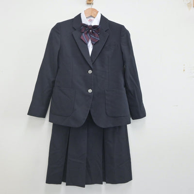 【中古】千葉県 吾妻中学校 女子制服 4点（ブレザー・シャツ・スカート）sf022543