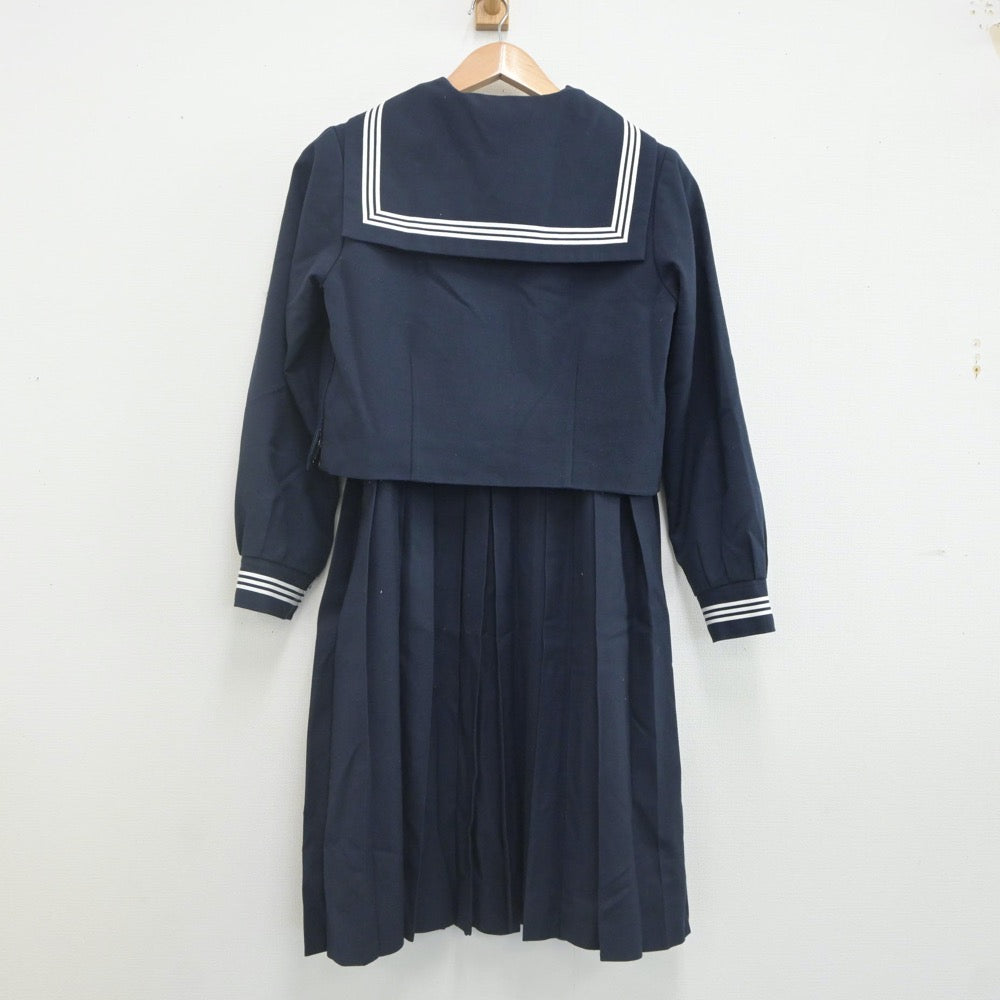 【中古】東京都 桜道中学校 女子制服 3点（セーラー服・ジャンパースカート）sf022547