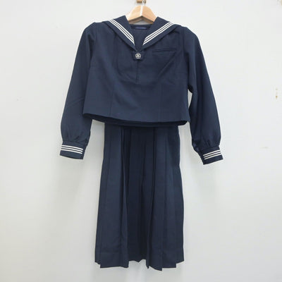 【中古】東京都 桜道中学校 女子制服 2点（セーラー服・ジャンパースカート）sf022548