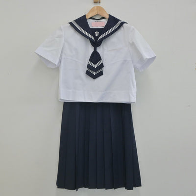 【中古】宮城県 仙台白百合学園中学校・高等学校 女子制服 5点（セーラー服・セーラー服・スカート）sf022553