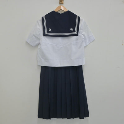 【中古】宮城県 仙台白百合学園中学校・高等学校 女子制服 5点（セーラー服・セーラー服・スカート）sf022553