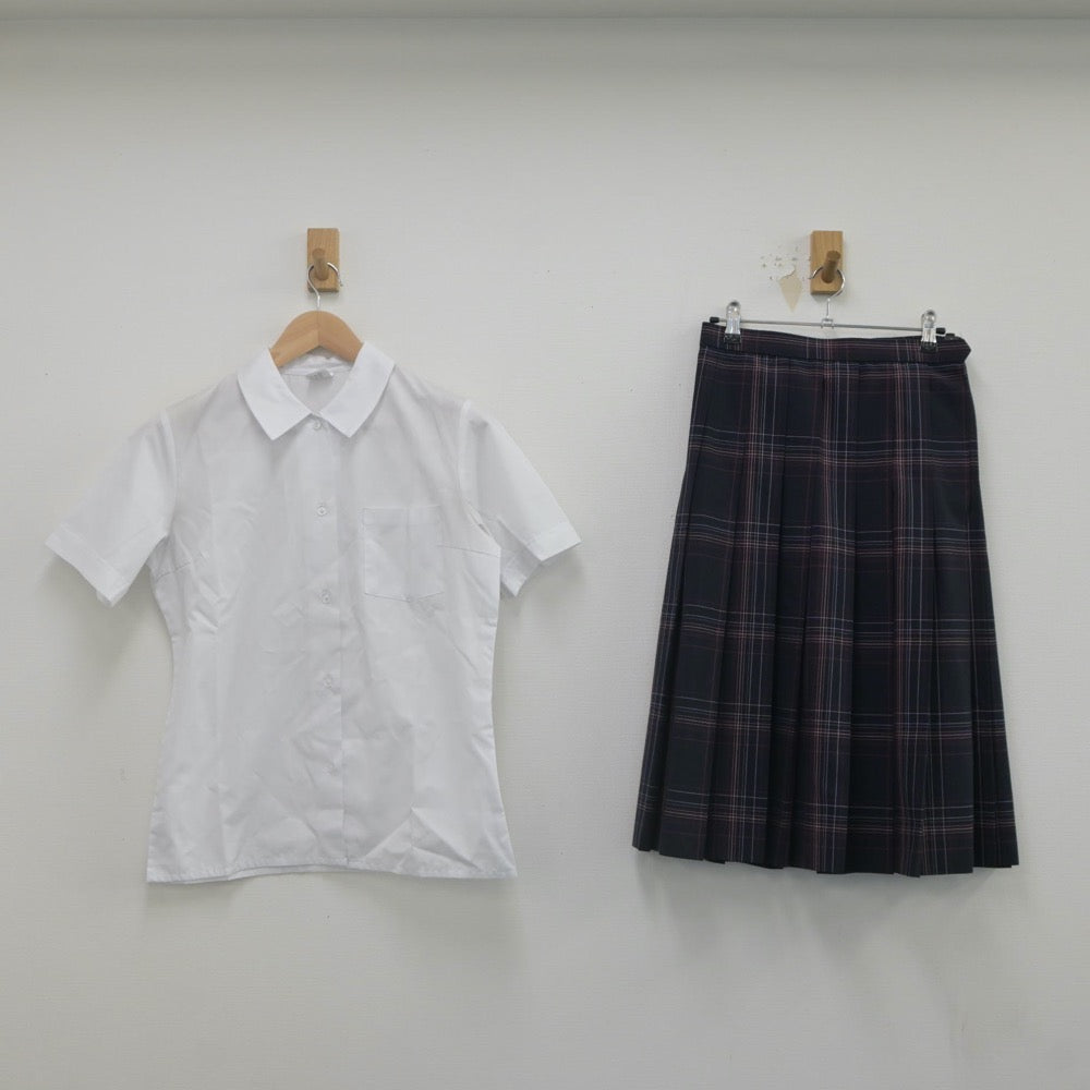 【中古】埼玉県 光陽中学校 女子制服 2点（シャツ・スカート）sf022560