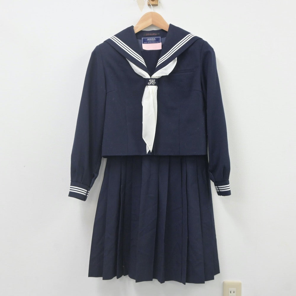 【中古】東京都 文京区立第十中学校 女子制服 3点（セーラー服・スカート）sf022573