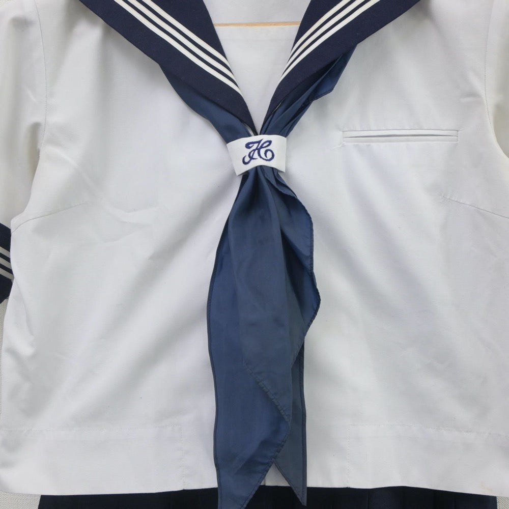 【中古】東京都 文京区立第十中学校 女子制服 4点（セーラー服・スカート）sf022574