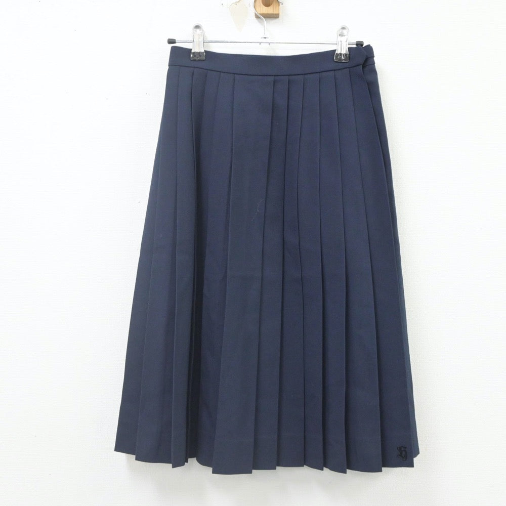 【中古】愛知県 碧南高等学校 女子制服 3点（セーラー服・ニット・スカート）sf022577