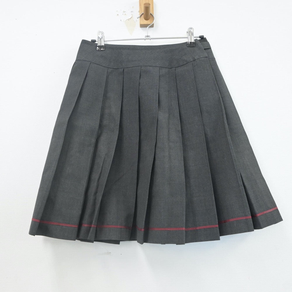 【中古】東京都 桜美林高等学校 女子制服 4点（シャツ・ニットベスト・スカート）sf022589