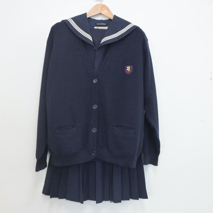 セーラー服　碧南　校章 中古制服】愛知県 碧南高等学校 女子制服 3点（セーラー服