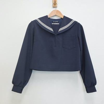 【中古】愛知県 碧南高等学校 女子制服 2点（セーラー服・スカート）sf022591