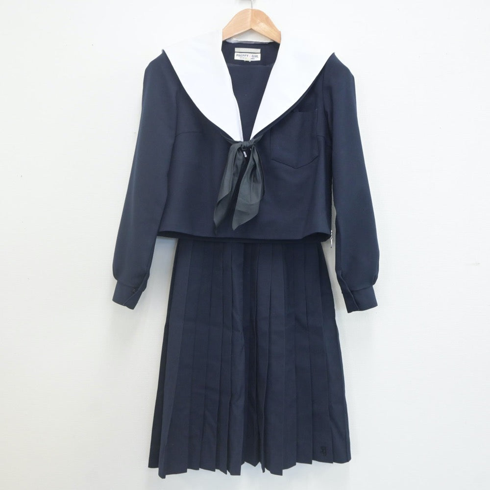 【中古】愛知県 新川中学校 女子制服 3点（セーラー服・スカート）sf022594