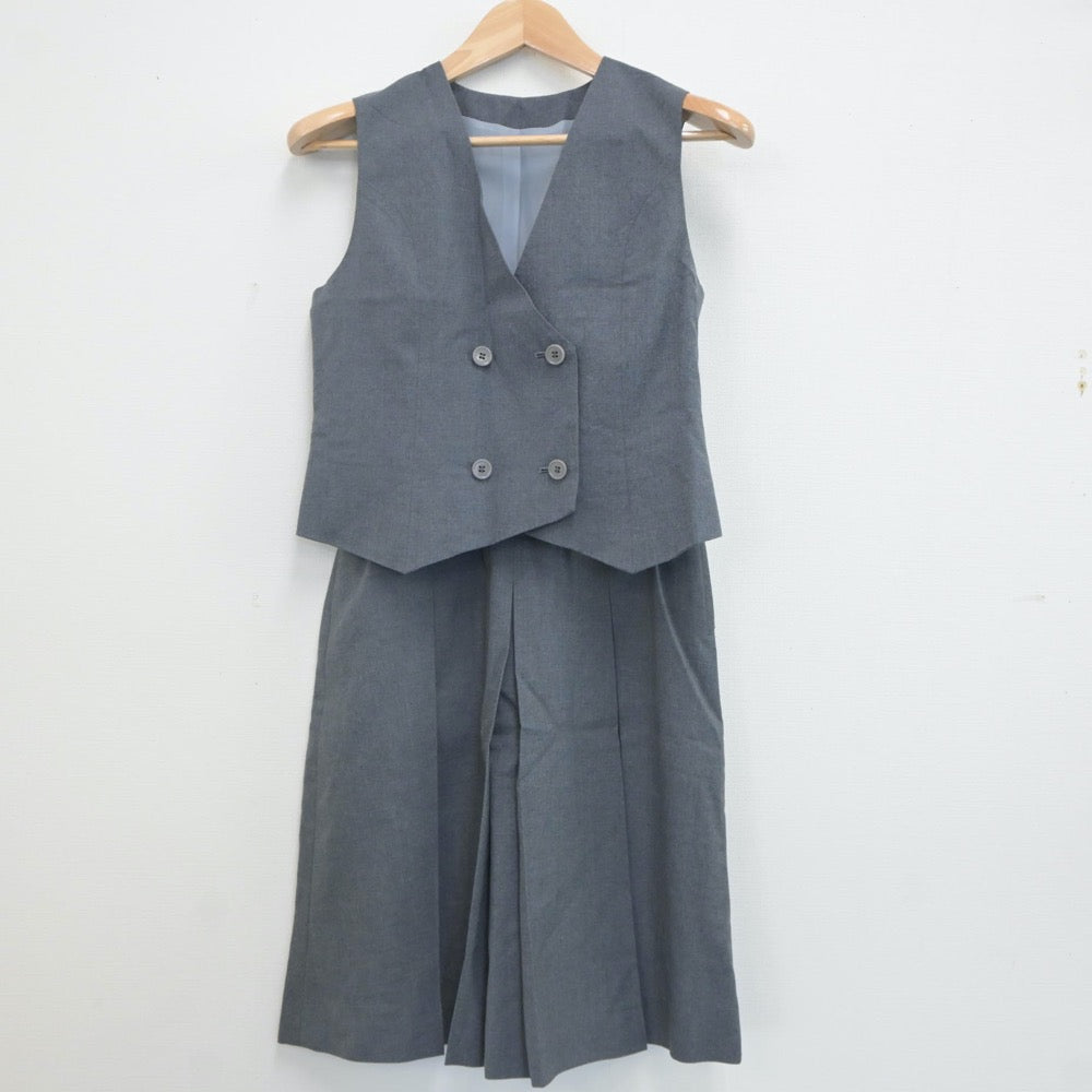 【中古】埼玉県 上山口中学校 女子制服 2点（ベスト・スカート）sf022601