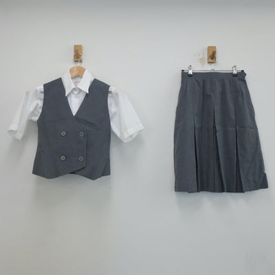 【中古】埼玉県 上山口中学校 女子制服 3点（シャツ・ベスト・スカート）sf022602